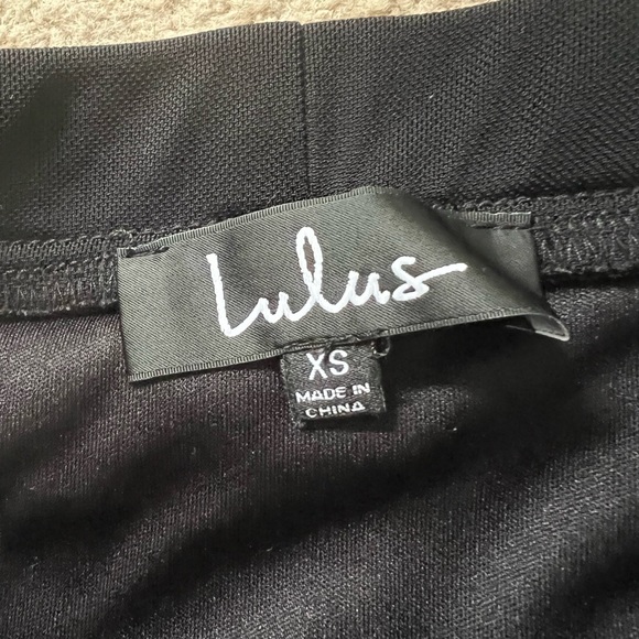 Lulu’s Black OTS Bodysuit with Mesh Sleeves - Picture 5 of 6